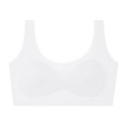 itsun Summer Savings Clearance 2025! Training Bras for Girls, Young Girls Solid Soft Comfortable Breathable Children Thin Style Student Bra Underwear White 9-10 Years